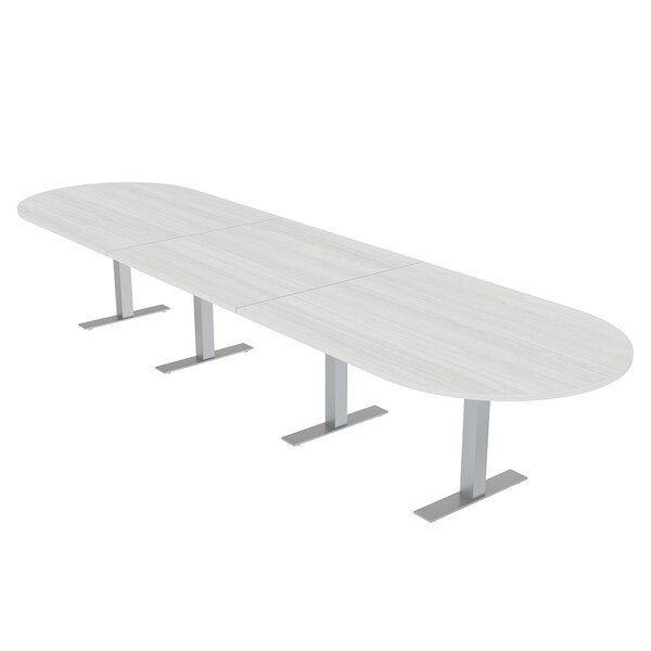 45 in W, 165.75 in L, 29 in H, Engineered Wood Top, White